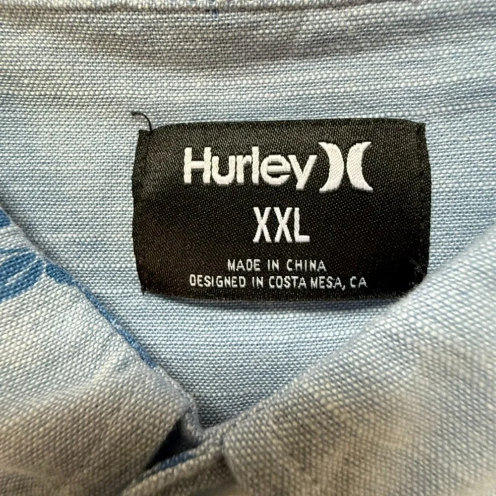 Hurley Mens One and Only Lido Stretch Short Sleeve Shirt NWT - XXL - Blue - Picture 8 of 10
